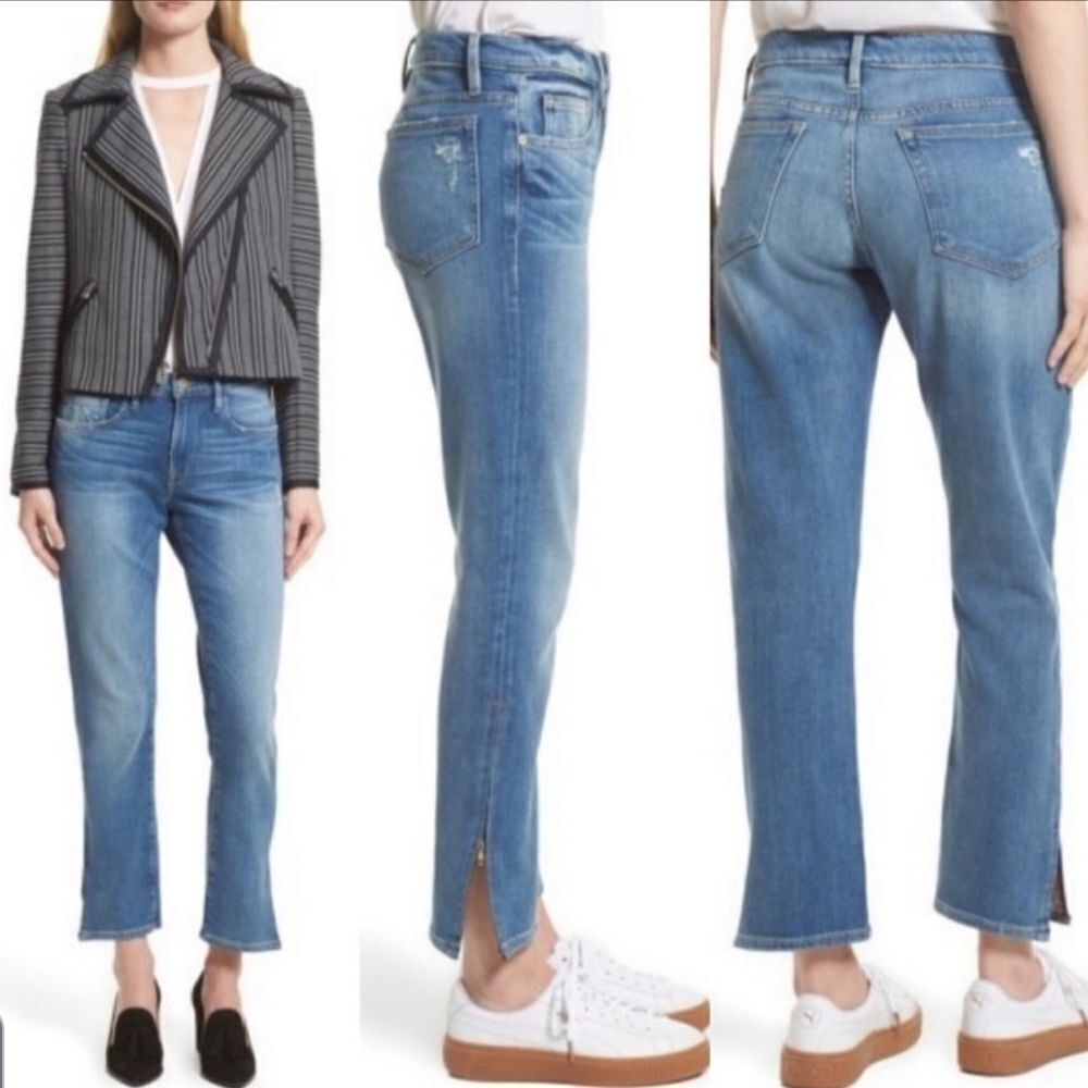 Frame Le Boy hem crop in piccadilly Jeans Sz 27